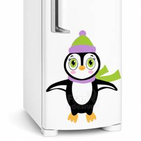 Adesivo de geladeira Pinguim de olhos claros