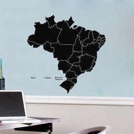 Adesivo De Parede Mapa Brasileiro
