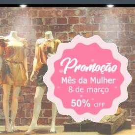 Adesivo Para Vitrine Dia Da Mulher 04