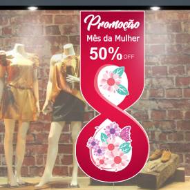 Adesivo Para Vitrine Dia Da Mulher 08