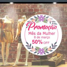 Adesivo Para Vitrine Dia Da Mulher 14