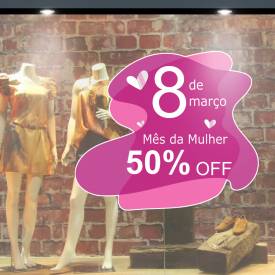 Adesivo Para Vitrine Dia Da Mulher 17