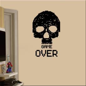 Adesivo De Parede Caveira Pixelada Game Over