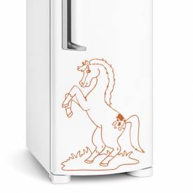Adesivo de geladeira Cavalo / Cavalinho feliz