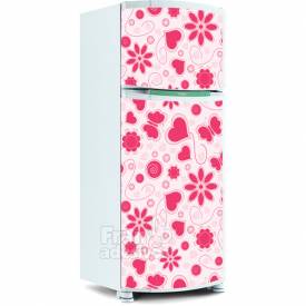 Adesivo para Geladeira Inteira - Floral 2