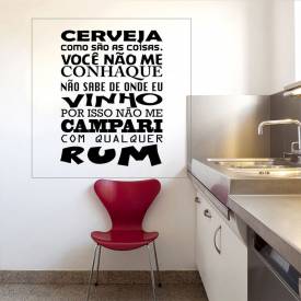 Adesivo De Parede Frase Cerveja Como São As Coisas