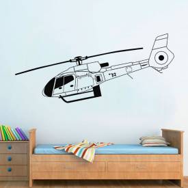 Adesivo De Parede Helicóptero Caça