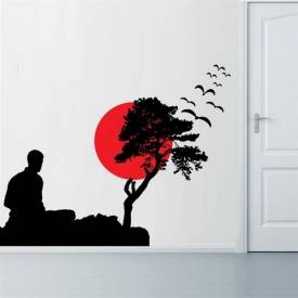 Adesivo de Parede Homem Meditando