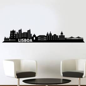 Adesivo De Parede Silhueta Lisboa