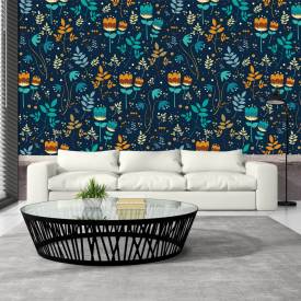 Papel De Parede Adesivo Floral Simples