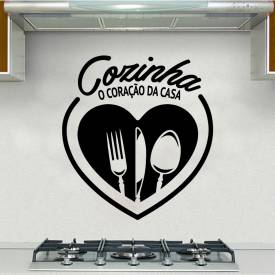 Adesivo de Parede Cozinha o Coração Da Casa