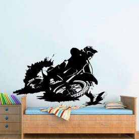 Quadro Decorativo Moto Cross - Fran Adesivos de Parede