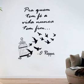 Adesivo De Parede Frase Pra Quem Tem Fé O Rappa