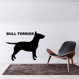 Adesivo de Parede Bull Terrier Silhueta