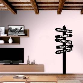 Adesivo Decorativo Para Parede Placa de destino
