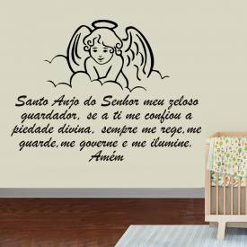 Adesivo De Parede Santo Anjo Nas Nuvens