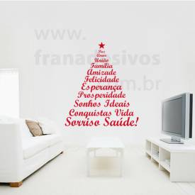 Adesivo Decorativo de Natal Árvore dos Desejos