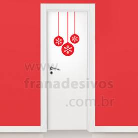 Adesivo de Parede Decorativo Bolas de natal