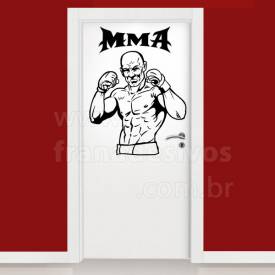 Adesivo decorativo de parede lutador de MMA