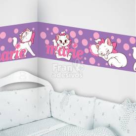 Faixa Decorativa para quarto infantil Gatinha Marie - Lilas