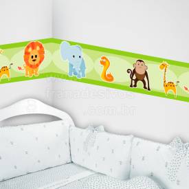 Faixa Decorativa para quarto infantil Safári - Verde