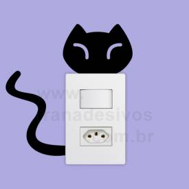 Adesivo de parede - Interruptor - Gato