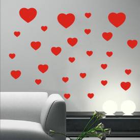 Adesivo Decorativo - Kit de Corações