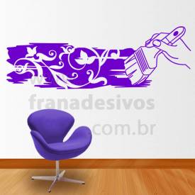 Adesivo de Parede Floral 30 (pintura na parede)