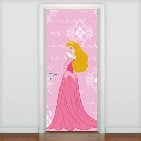 Adesivo de porta Infantil Princesa Aurora