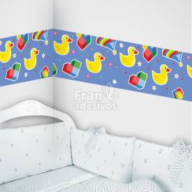 Faixa Decorativa para quarto infantil Patinhos - Lilas