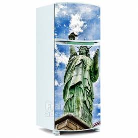 Adesivo para Geladeira Inteira - Estátua da Liberdade