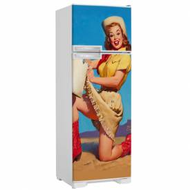 Adesivo para Geladeira Inteira - Pin-Up Retrô