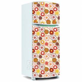 Adesivo para Geladeira Inteira - Floral 3