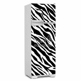 Adesivo para Geladeira Inteira - Tema Pele de Zebra