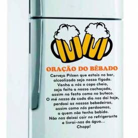 Adesivo de Geladeira Oração do bêbado / Copo de cerveja