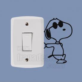 Adesivo de parede - Interruptor - Cachorro Snoopy 