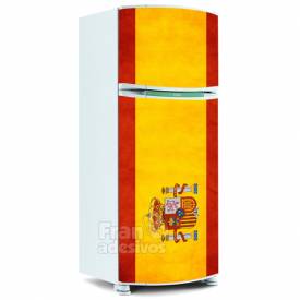 Adesivo para Geladeira Inteira - Bandeira Espanha