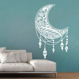 Adesivo de Parede Lua Maori Com Filtro dos Sonhos