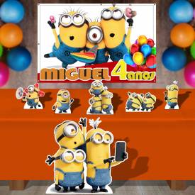 Kit Para Festa Totem E Banner Minions