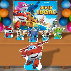 Kit Para Festa Totem E Banner Super Wings