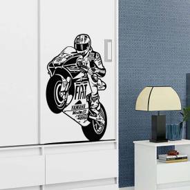 Adesivo De Parede Moto GP Empinando