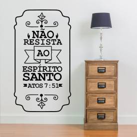 Adesivo de Parede Frase Não Resista Ao Espirito Santo
