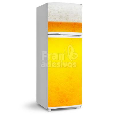 Adesivo para Geladeira Inteira - Tema Cerveja