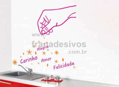 Adesivo de Parede para Cozinha Modelo Temperos