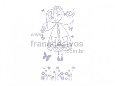 Kit de Adesivos Decorativo para Quarto Infantil Menina com flores e corações