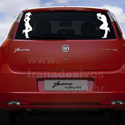 Adesivo decorativo para carro Cowgirl e Cowboy