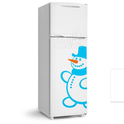 Adesivo de Geladeira Boneco de Neve