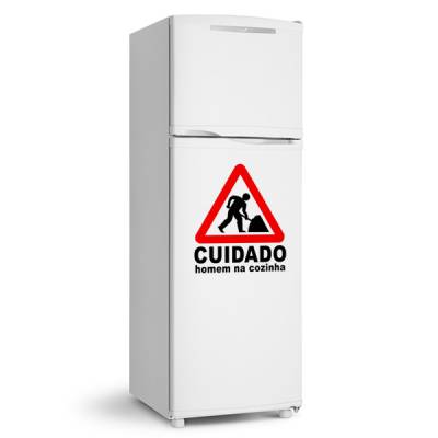 Adesivo de Geladeira Homem na cozinha