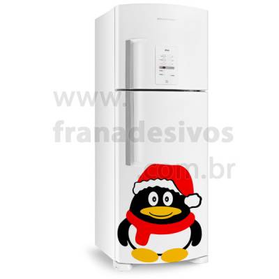Adesivo de Geladeira Pinguim de natal