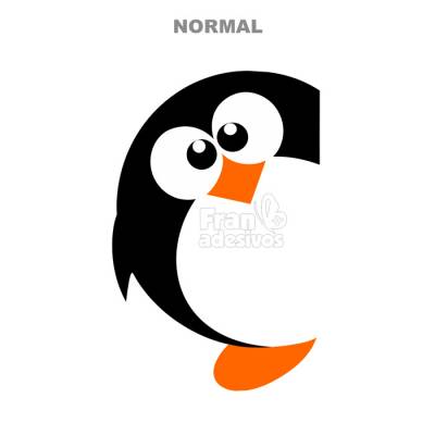Adesivo de Geladeira Pinguim Gordinho